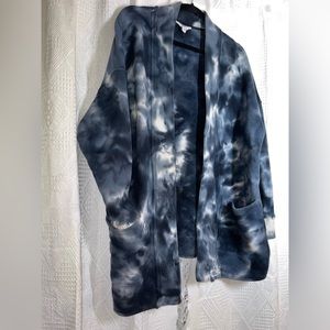 Marble / Tye Dye Blue Sweater Jacket -  Size S